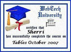 Tables Diploma